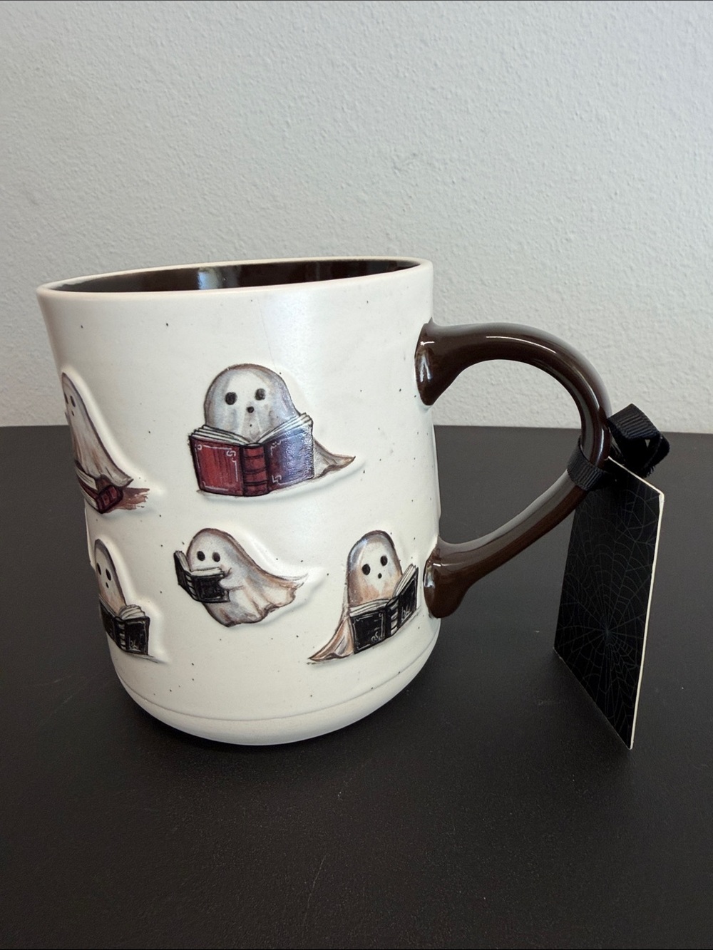Cobwebs 8 Cauldrons | Ghost Book Lover Ceramic Mug 👻☕️🕸️ - Picture 8 of 9